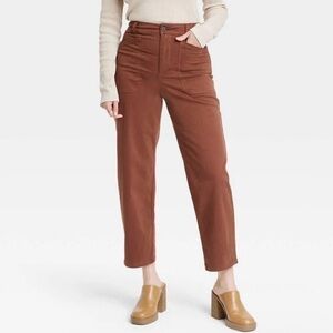 Universal Thread Women's Cropped Brown Straight Pants